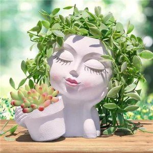 Face Planter Pots Head, Flower Pots Planters for Indoor Outdoor Plants